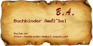Buchbinder Amábel névjegykártya